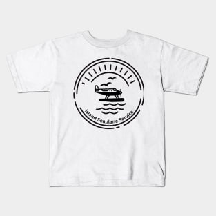 Seaplane Seal with Seagulls Kids T-Shirt